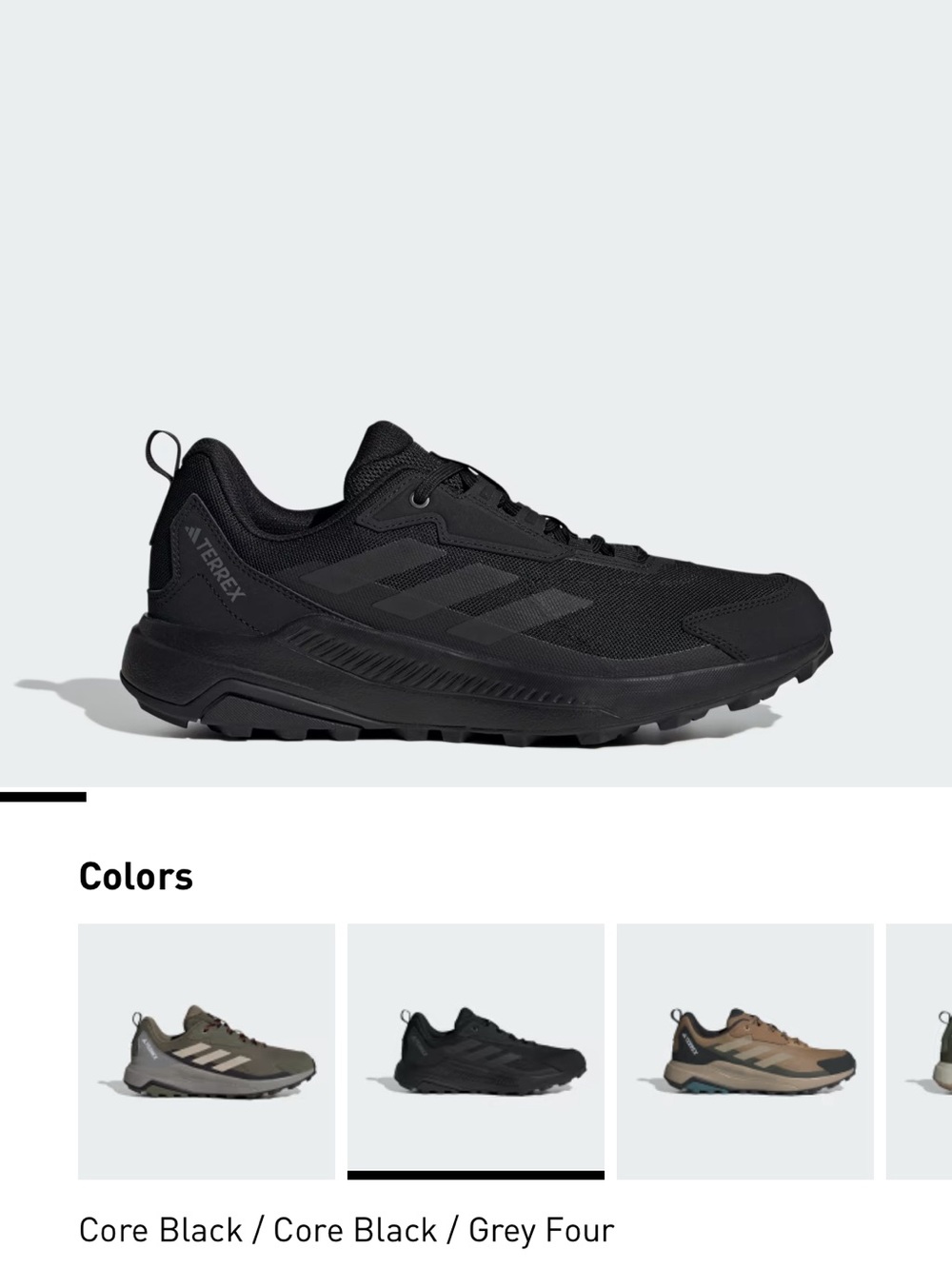 Adidas Terrex Core Black Trail Shoe - Picture 1 of 2